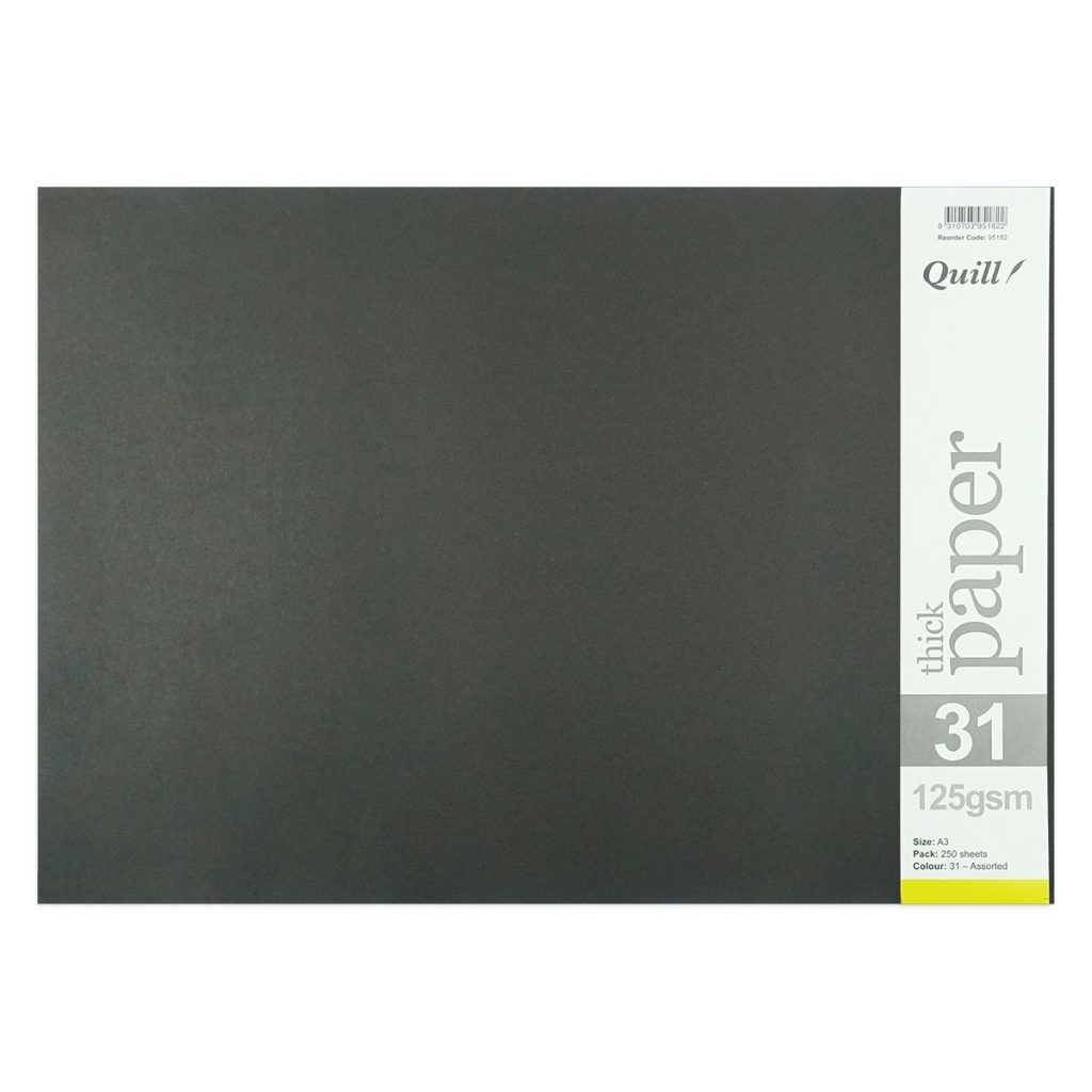 Quill Paper 125GSM A3 250 PK Assorted Quill Paper