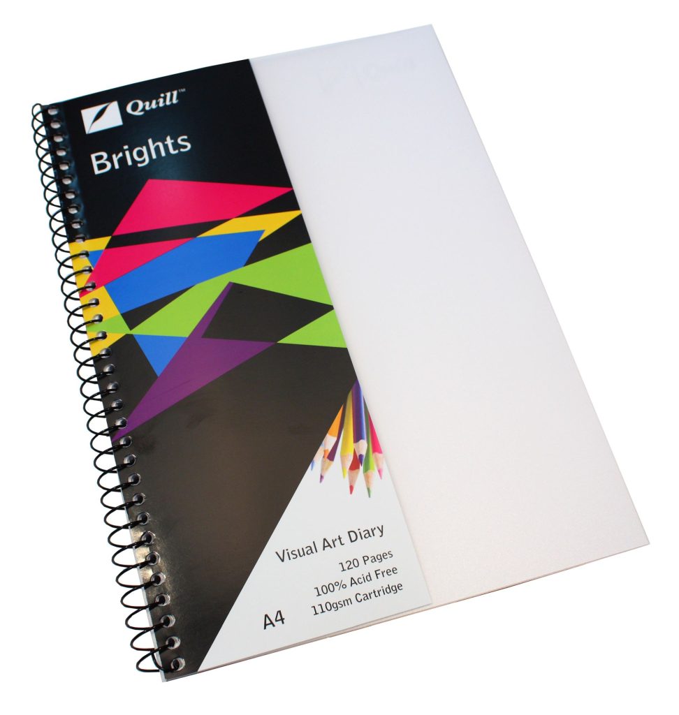Quill Visual Art Diary PP 110gsm A4 120 Pages – Frost – Quill Paper